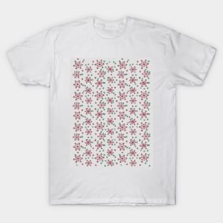 Snowflakes Pattern - Silver Grey T-Shirt